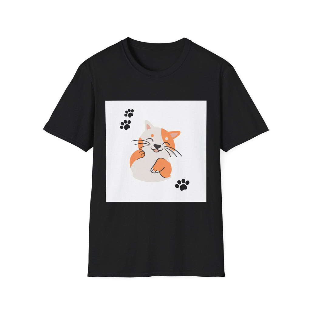 Cute Ginger Cat Paw T-Shirt — Playful Cat Graphic Tee