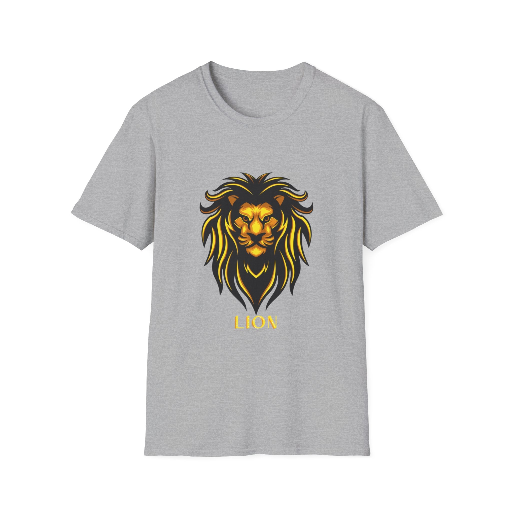 Lion Graphic T-Shirt — Bold Golden Lion Illustration Tee