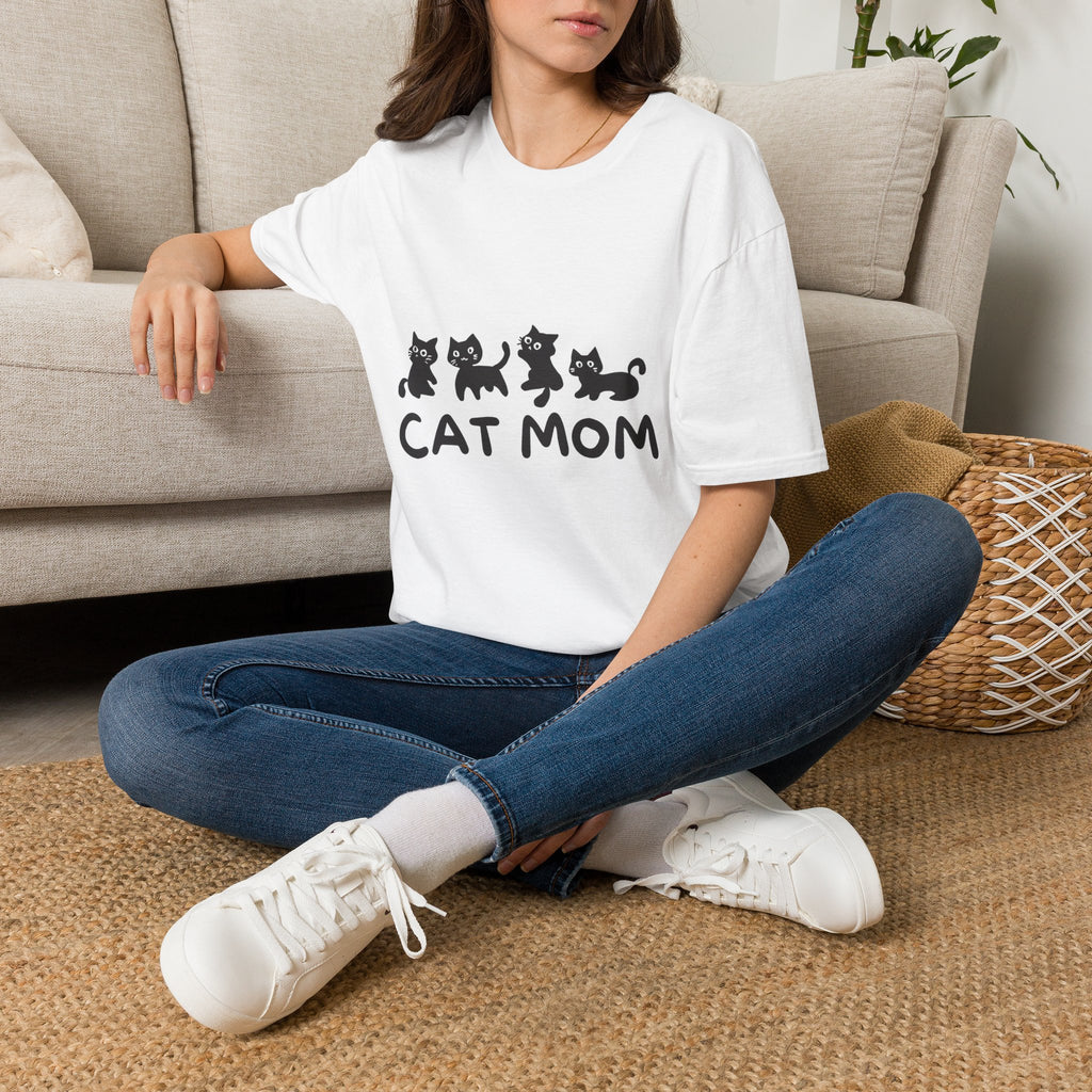 Cat Mom T‑Shirt — Cute Black Kittens Graphic Tee for Cat Lovers