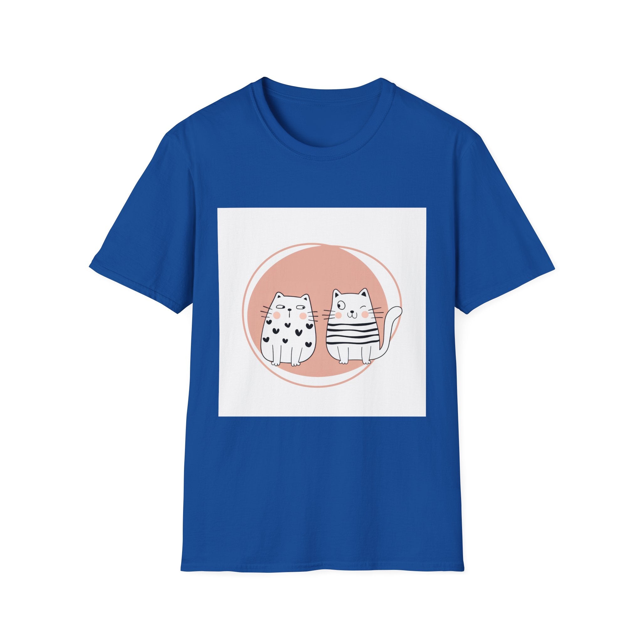 Cute Cat Duo T-Shirt — Kawaii Cat Couple Graphic Tee