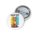 Pin Button — "Emotionally Attached to People I Ignore" Cute Cat Enamel-Style Badge