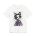 Whimsical Goth Cat T‑Shirt — Cute Dark Art Kitty Graphic Tee