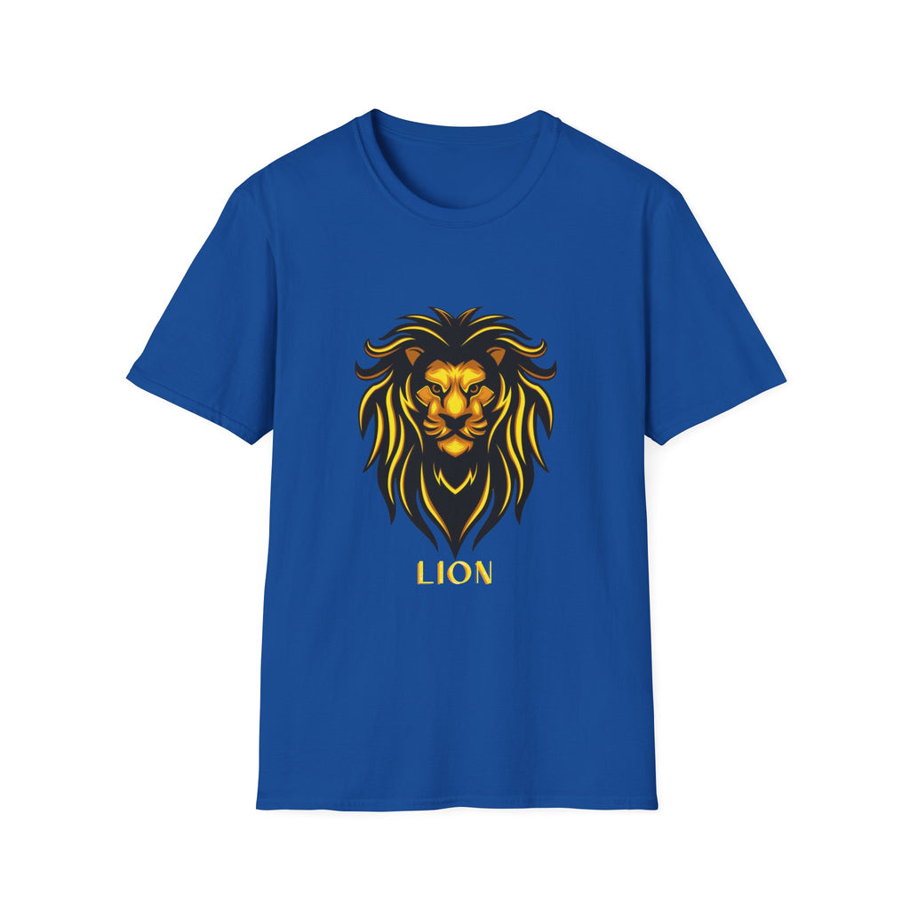 Lion Graphic T-Shirt — Bold Golden Lion Illustration Tee