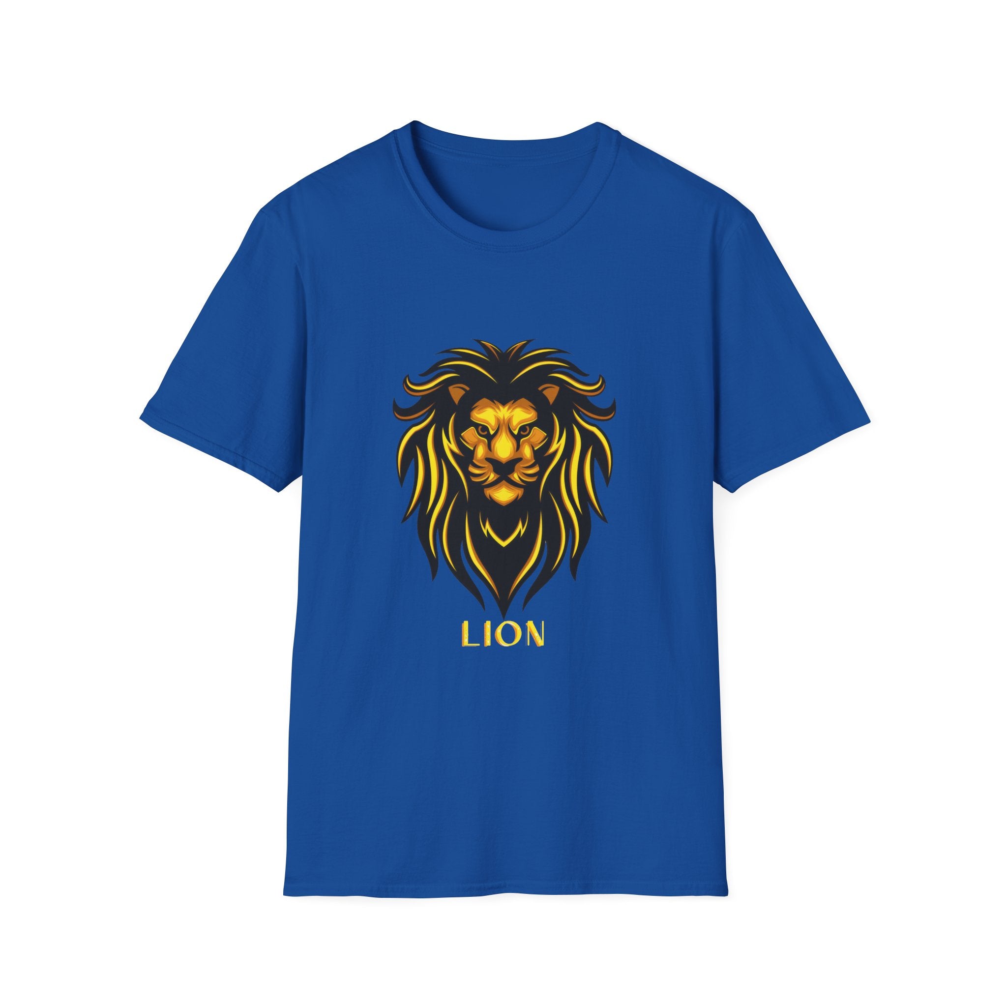 Lion Graphic T-Shirt — Bold Golden Lion Illustration Tee