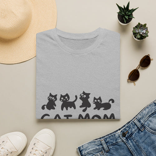 Cat Mom T‑Shirt — Cute Black Kittens Graphic Tee for Cat Lovers