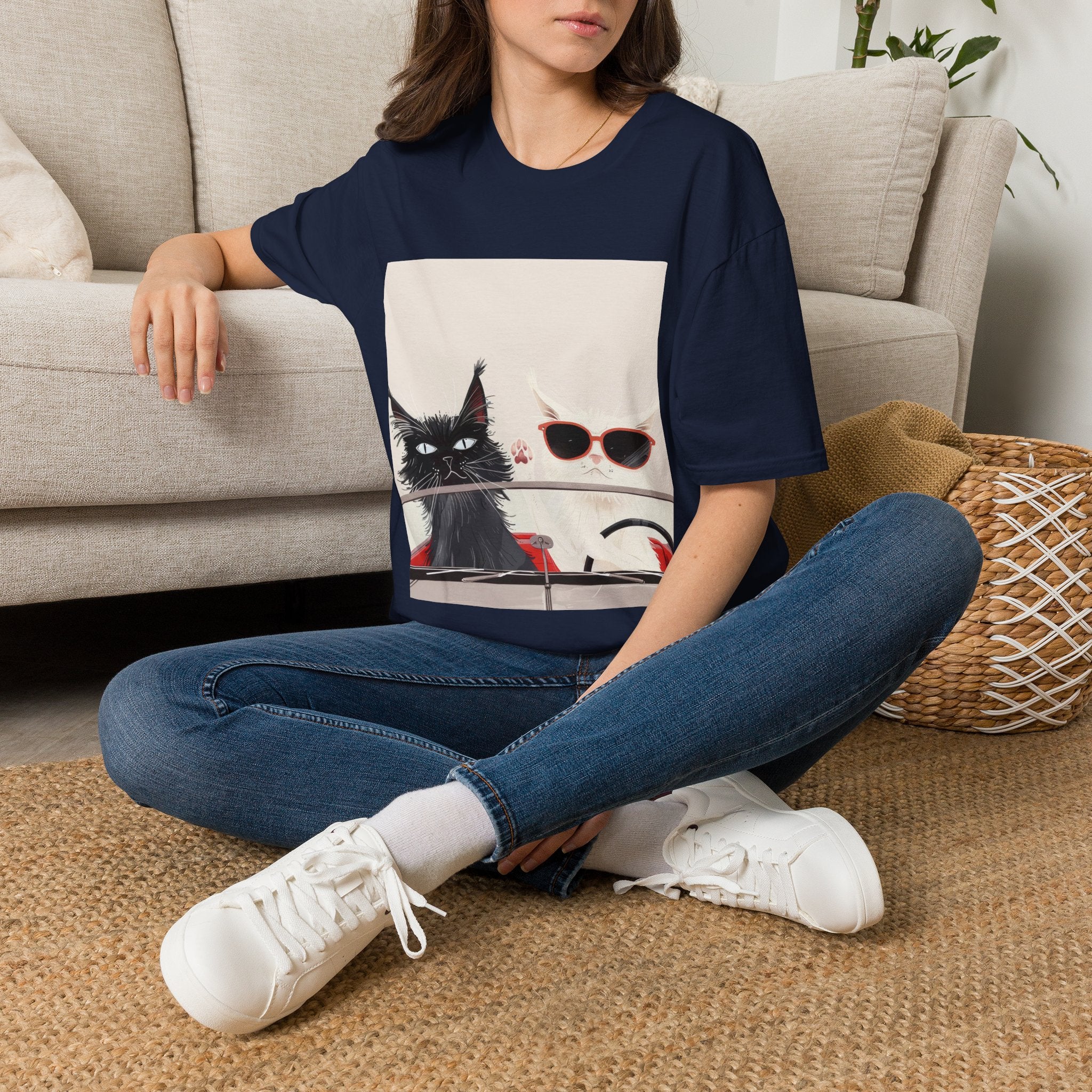 Cat & Sunglasses Graphic T-Shirt — Cute Summer Cat Shirt
