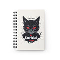 Sacrificial Black Cat Spiral Journal — "This Is Pissed But Sacrificial" Gothic Notebook