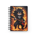 Rock Cat Spiral Notebook — Flame Guitarist Journal