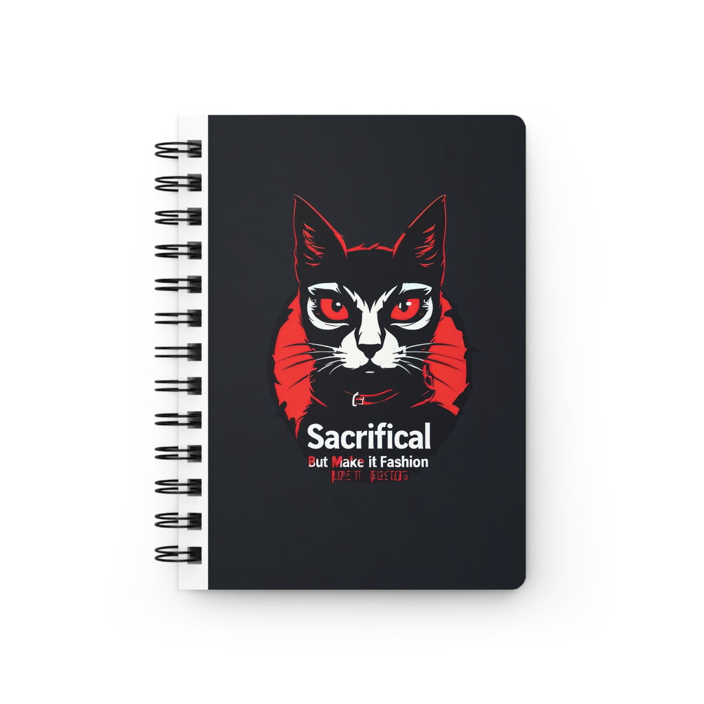 Sacrifical Cat Spiral Journal — Gothic Black Cat Notebook ("Sacrifical" Design)