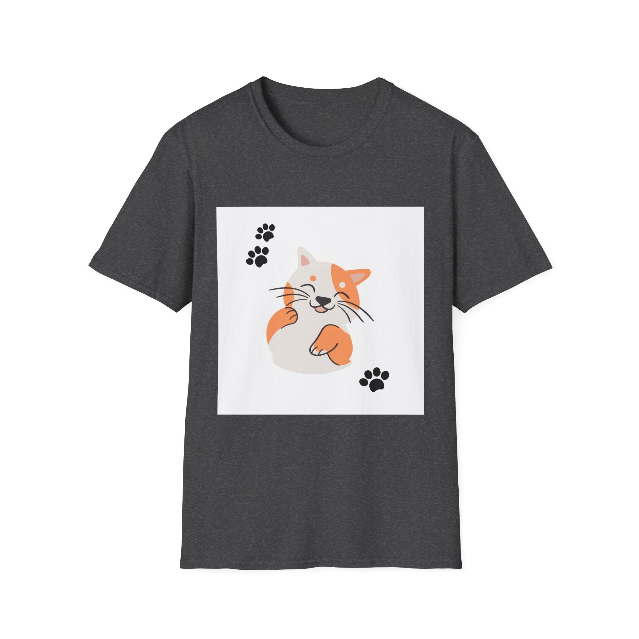 Cute Ginger Cat Paw T-Shirt — Playful Cat Graphic Tee