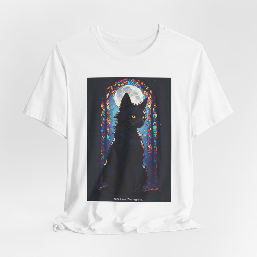 Black Cat Moon T-Shirt — Mystical Gothic Cat Shirt