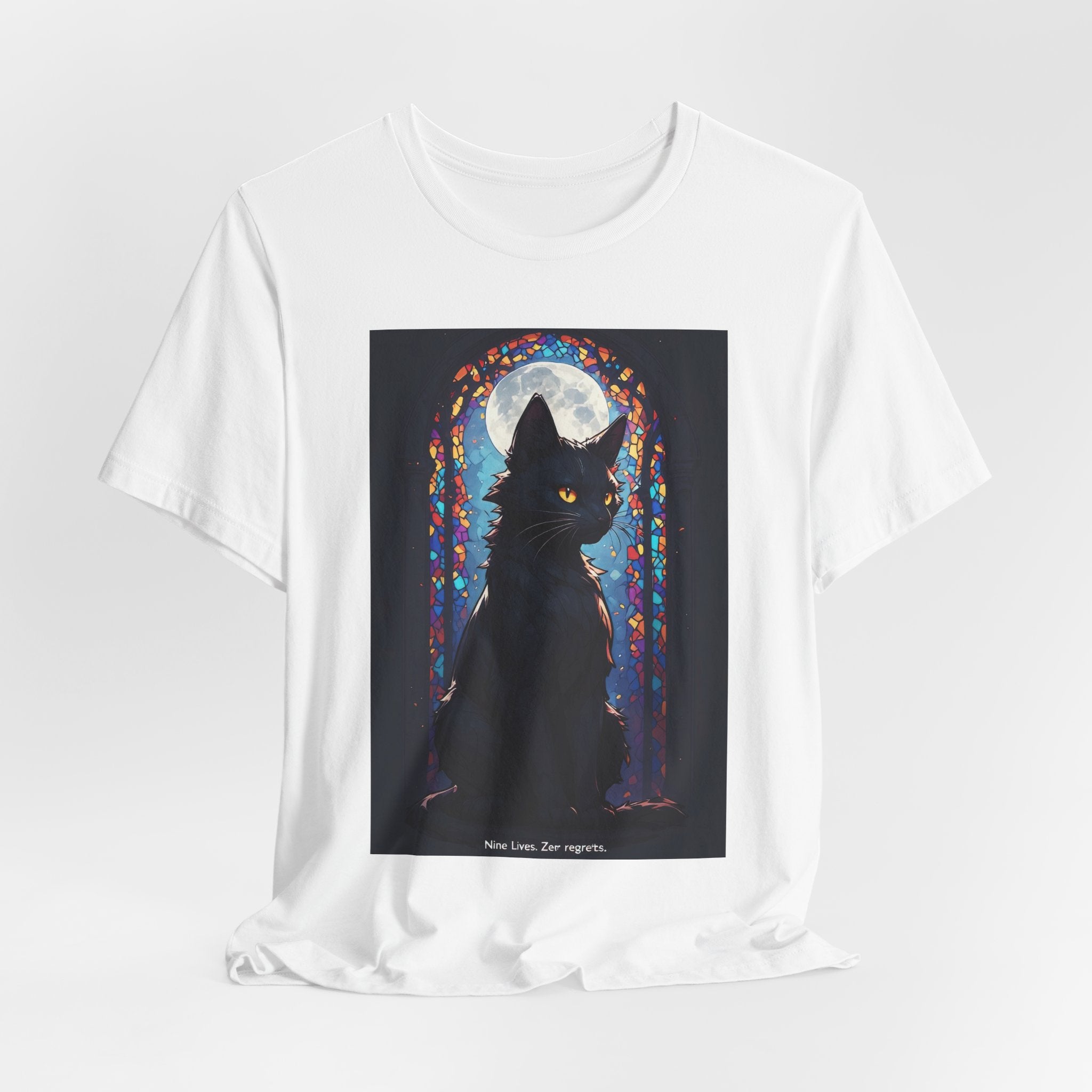 Black Cat Moon T-Shirt — Mystical Gothic Cat Shirt