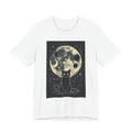 Moonlit Black Cat T‑Shirt — Vintage Celestial Cat Tee