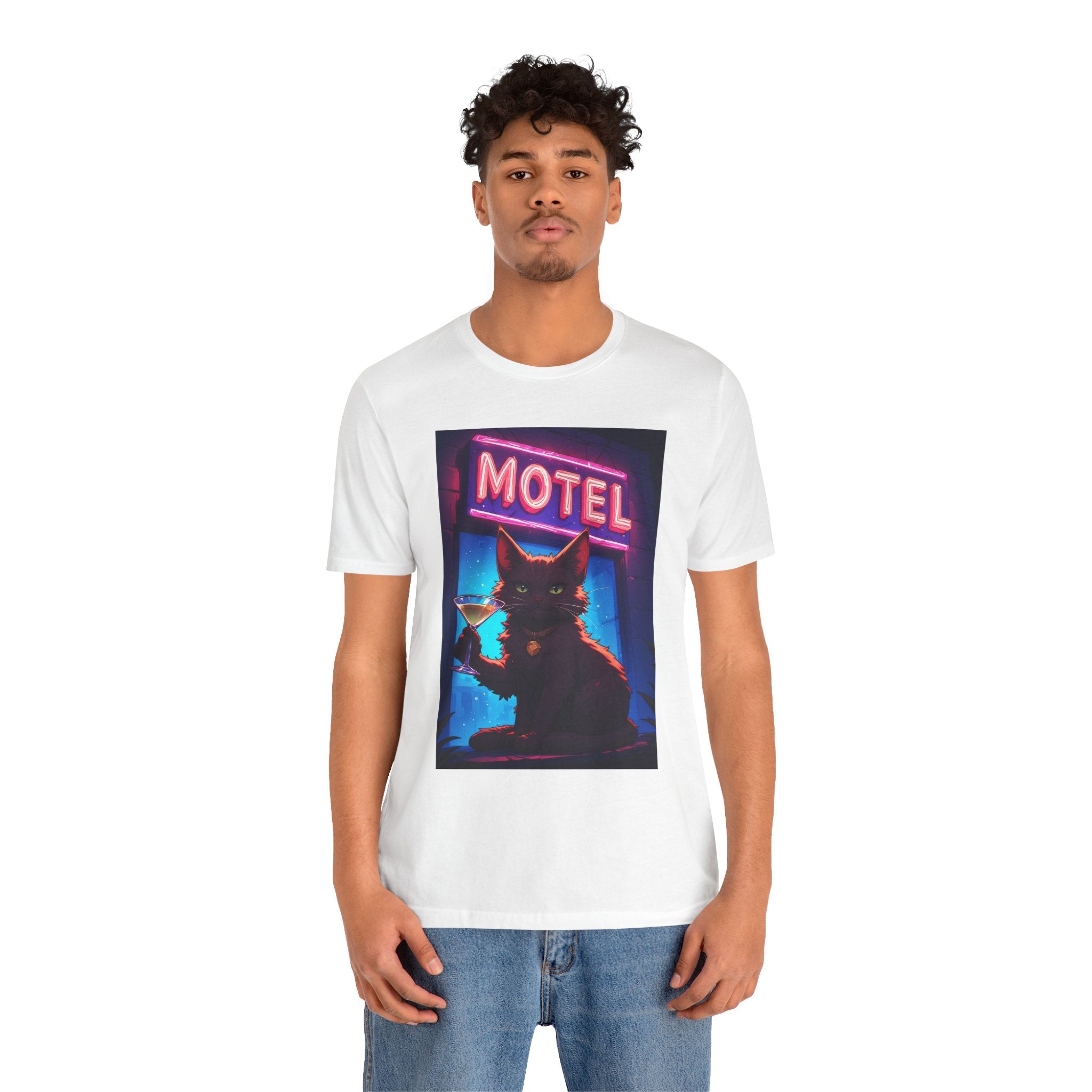 Motel Night Cat T-Shirt