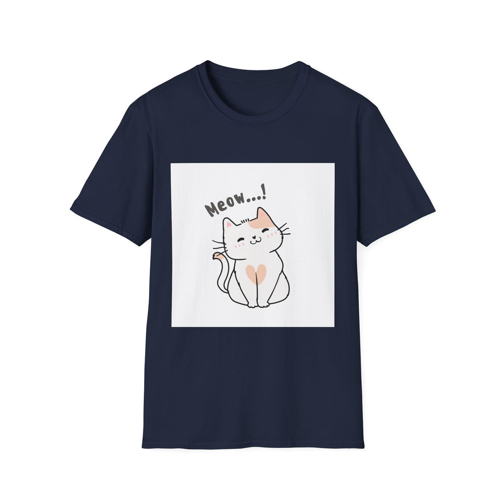 Cat Meow T-Shirt — Cute Cartoon Kitty Graphic Tee