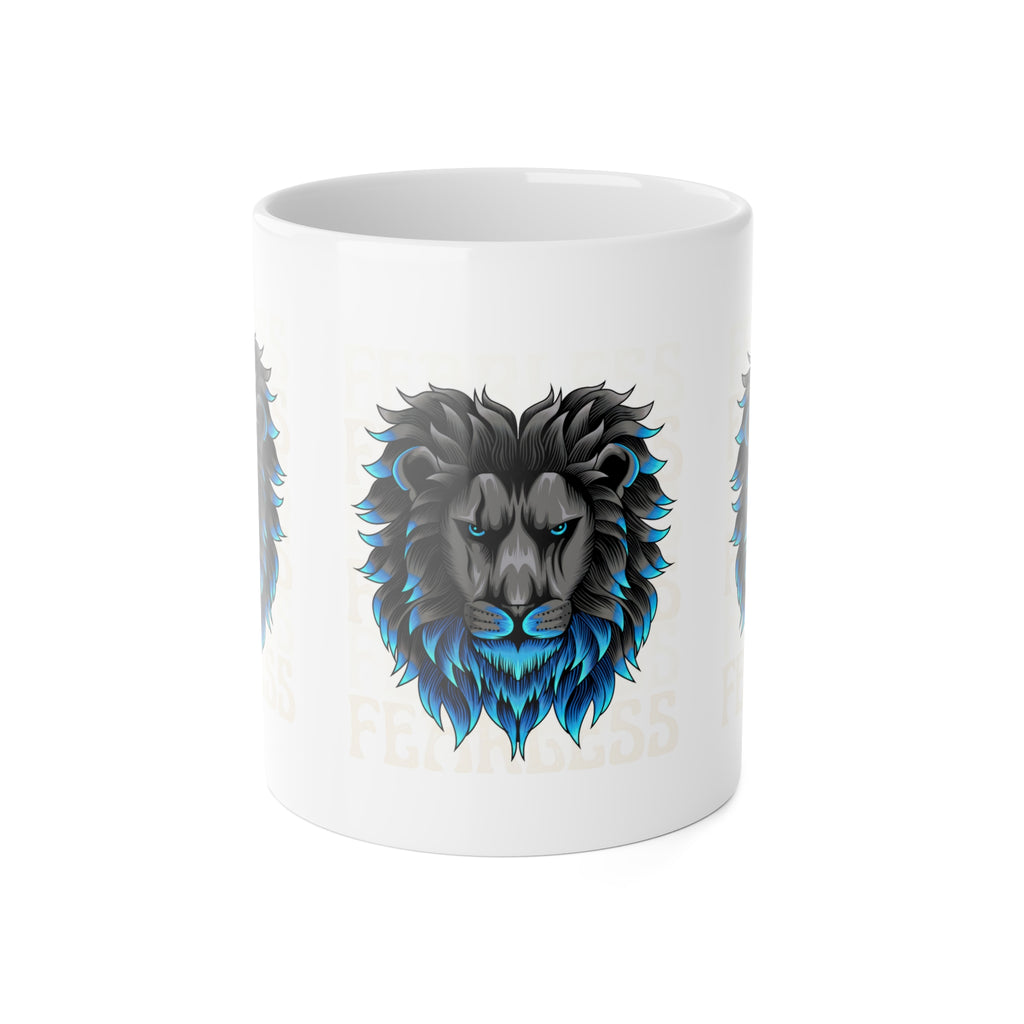 Blue Mane Lion Mug — Fierce Lion Coffee Cup