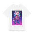 Retro Space Cat T-Shirt — Neon Astronaut Kitty Graphic Tee