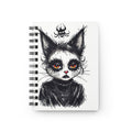 Gothic Cat Spiral Journal — Dark Kawaii Sketch Notebook